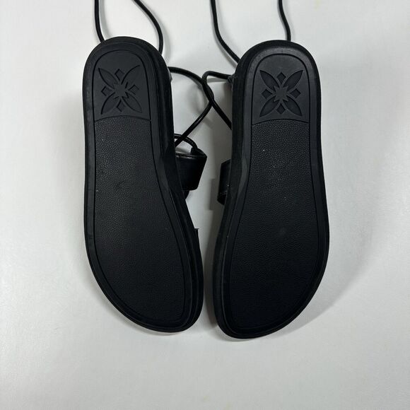 BCBGeneration BCBG Generation Womens Millie Black Ankle Wrap Sandals 6.5 Shoes - Picture 3 of 5